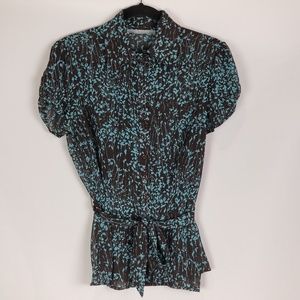 Violet & Claire belted blouse Anthropologie_ Large